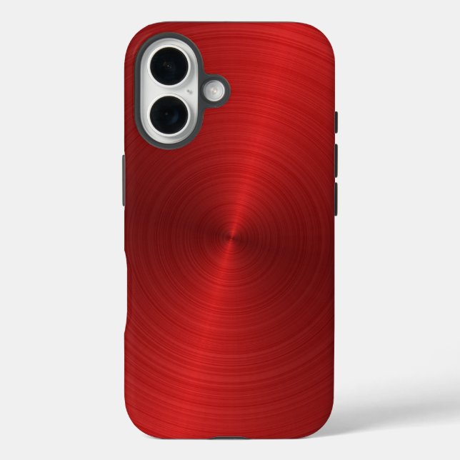 Shiny Red Metallic Design Case-Mate iPhone Case (Back)