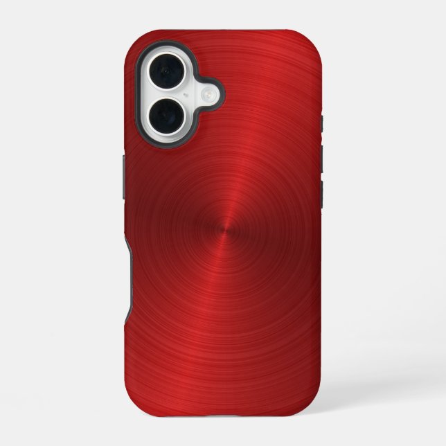 Shiny Red Metallic Design Iphone Case (Back)