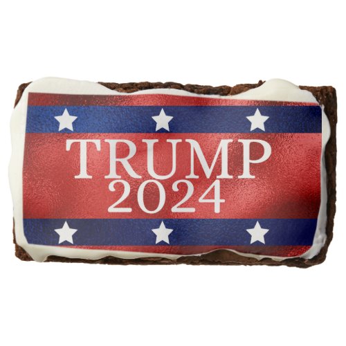 Shiny Red Patriotic Donald Trump 2024 Brownie