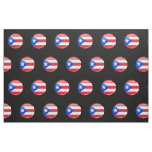Shiny Round Puerto Rican Flag Fabric