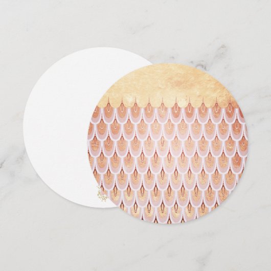 Shiny Salmon Pink Glitter Mermaid Fish Scales (Front/Back)