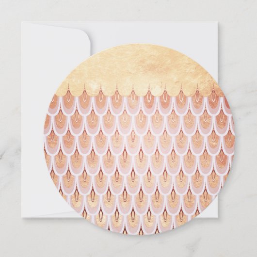 Shiny Salmon Pink Glitter Mermaid Fish Scales (Front)