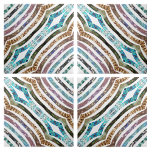 Shiny  Seashell  Scalloped Strips  Ceramic Tile