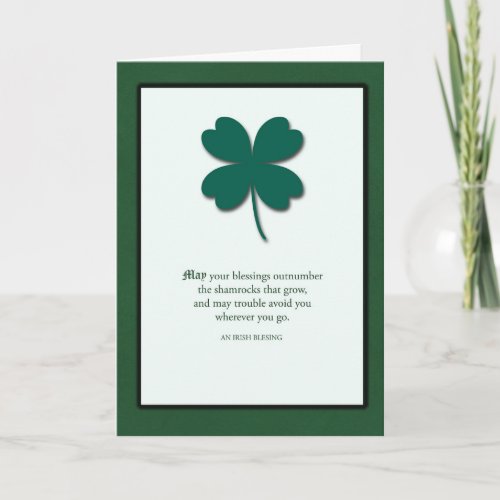 Shiny Shamrocks St Patricks Day Card
