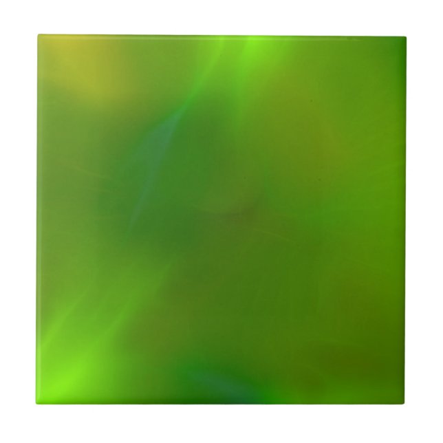 Shiny Shimmering Lime Green Ceramic Tile (Front)