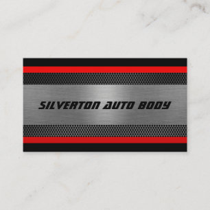 Shiny Silver, Chrome Look Business Card