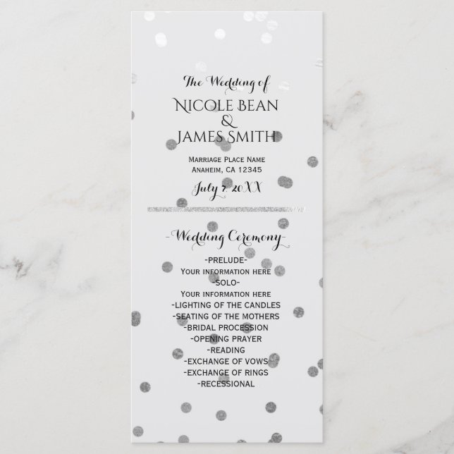 Shiny Silver Glamour Glam Chic Modern Program Rack (Front)