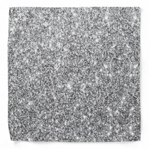 Shiny Silver Glitter Metallic Party Bandana
