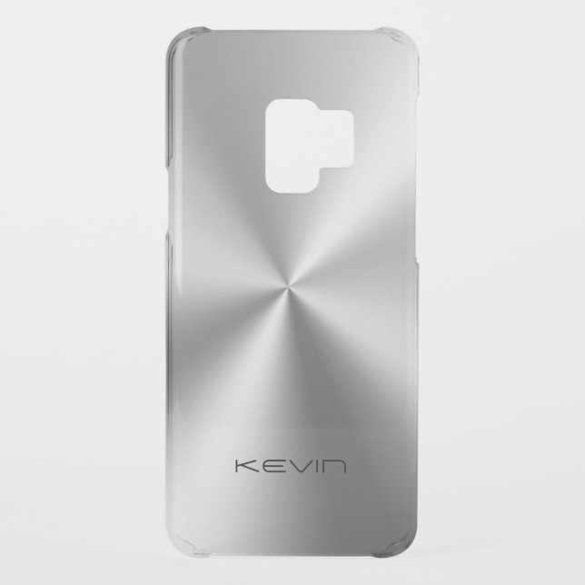 Shiny Silver-Gray Faux Stainless Steel Uncommon Samsung Galaxy Case (Back)