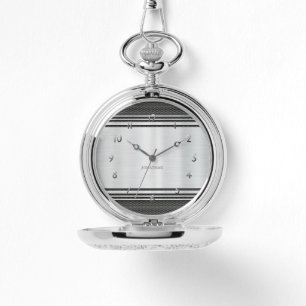 Shiny Silver Modern Geometric ​Mechanic Custom Watch