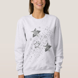 Shiny Silver Stars & Confetti Sweatshirt
