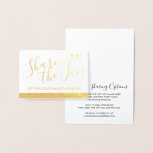 Shiny Social Media Hashtag Sign in REAL Foil Card