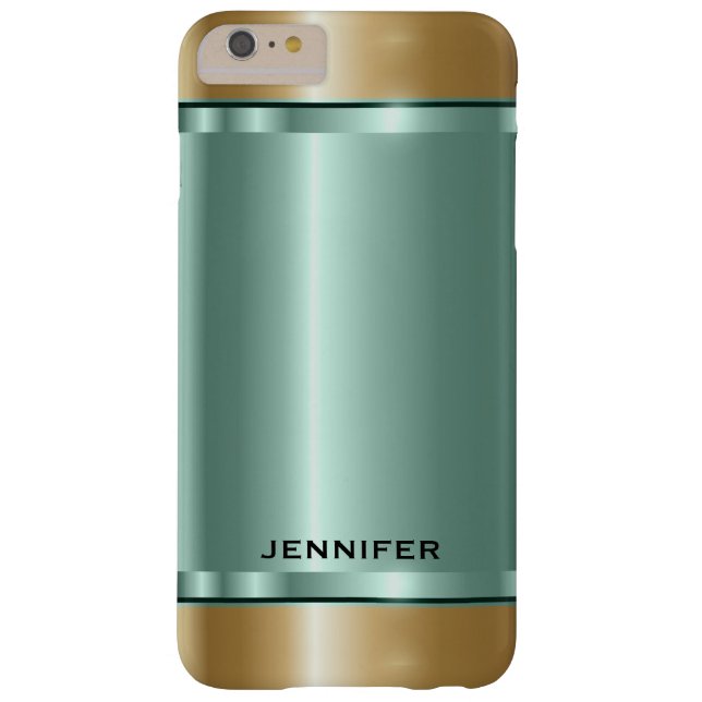 Shiny Soft-Green And Gold Case-Mate iPhone Case (Back)