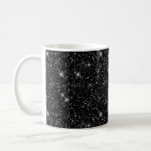 Shiny Sparkle Black Universe Lover Stars Astrology Coffee Mug (Left)