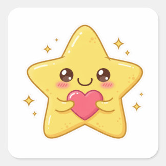 Shiny Star – Cute Love Energy Square Sticker