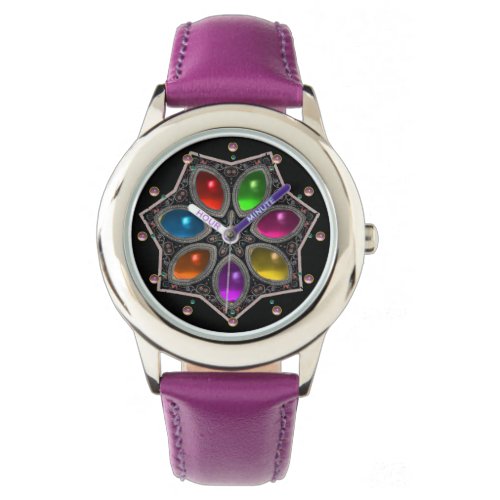 SHINY STAR WITH COLORFUL GEMSTONES Purple Watch