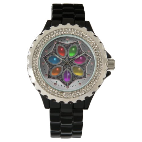 SHINY STAR WITH COLORFUL GEMSTONES WATCH