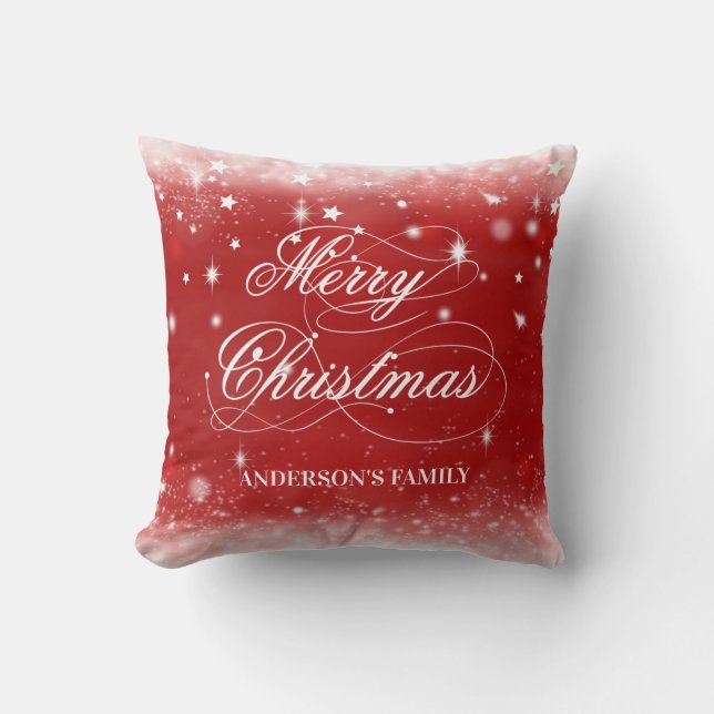 Shiny Stars Throw Pillow (Front)