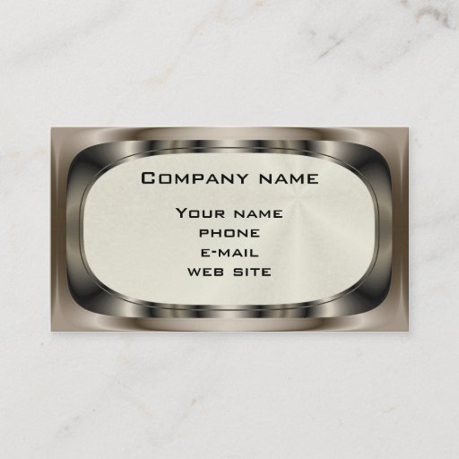 Customizable Shiny Steel ~ biz card Business Card Template