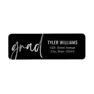 Shiny Strokes EDITABLE COLOR Graduation Address Label