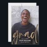 Shiny Strokes Graduation Announcement Invitation<br><div class="desc">Celebrate the graduate with this modern and stylish card from Berry Berry Sweet { www.berryberrysweet.com } Matching items and color options available at our store or upon request.</div>