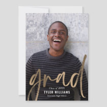 Shiny Strokes Graduation Announcement Invitation