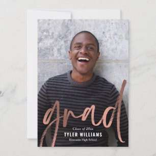 Shiny Strokes Graduation Announcement Invitation