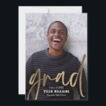 Shiny Strokes Graduation Announcement Invitation<br><div class="desc">Celebrate the graduate with this modern and stylish card from Berry Berry Sweet { www.berryberrysweet.com } Matching items and color options available at our store or upon request.</div>