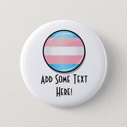 Shiny Transgender Pride Flag Button