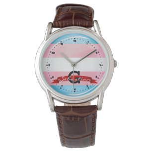 Shiny Transgender Pride Flag Watch