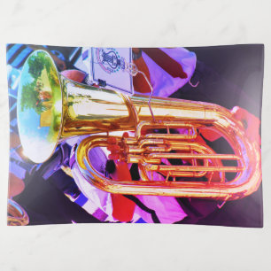 Shiny Tuba Slanted Perspective Brass Band Trinket Tray