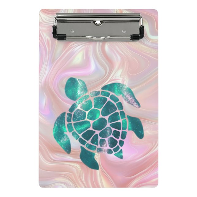 Shiny turtle  mini clipboard (Front)
