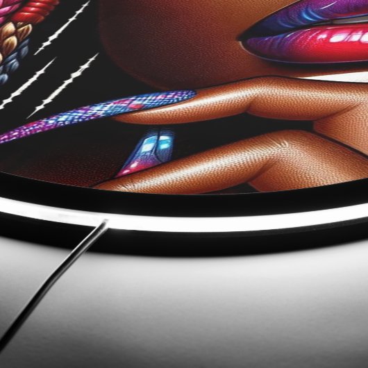 Shiny Urban Hip Hop Melanin Chic LED Sign (Edge)