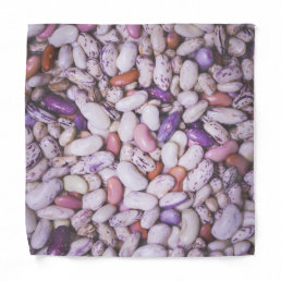 Shiny white and purple cool beans bandana