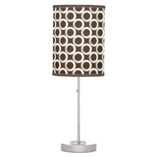 Shiny White Circles on any Color Table Lamp