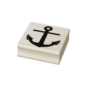 ship anchor art stamp