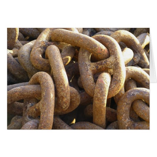 Ship Anchor Chains Blank Card (Front Horizontal)