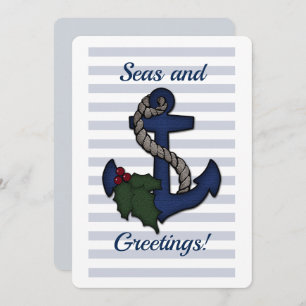 Ship Anchor Seas and Greetings Nautical Christmas