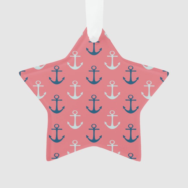 Ship Anchors on Rose Ornament (Front)