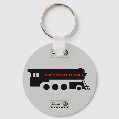 Ship and Travel By Railroad  Keychain