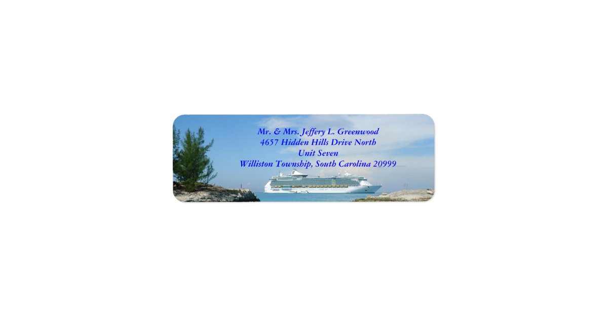 Ship at CocoCay Return Address Labels Zazzle