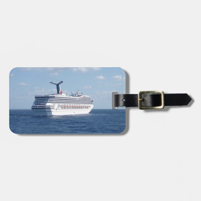 Ship at Sea Custom Luggage Tag (Front Horizontal)