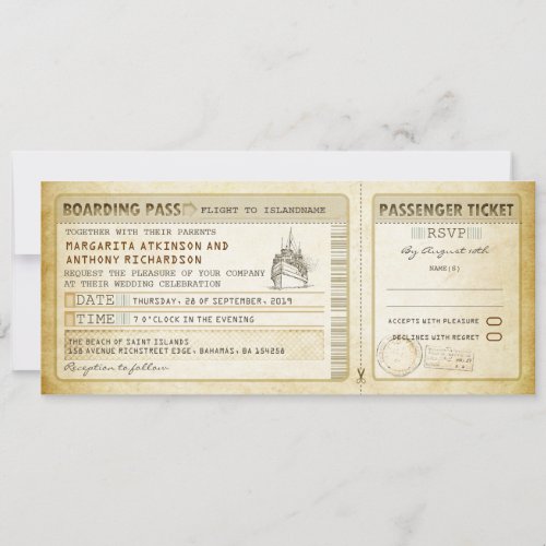 ship boarding pass wedding tickets_invites  rsvp invitation