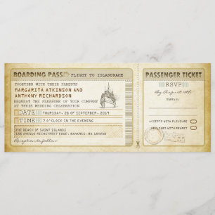 ship boarding pass wedding tickets-invites & rsvp invitation