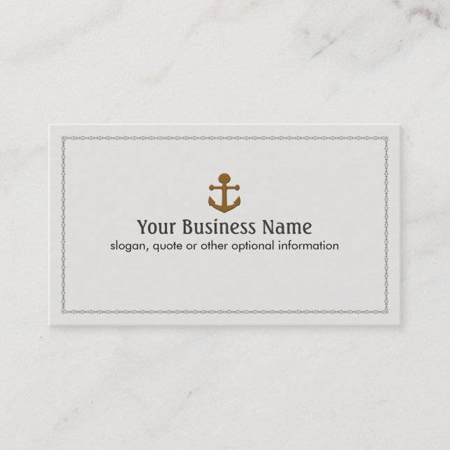 Ship Boat Anchor Nautical Business Card (Front)