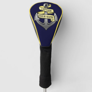 Ship Boat Captain Anchor | Personalized Name Golf Head Cover