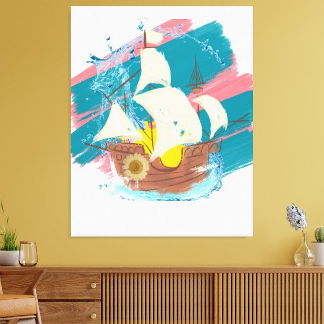 ship canvas print (Insitu(LivingRoom))