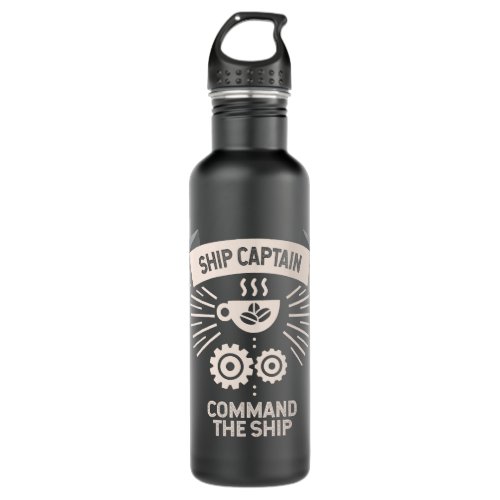 Ship Captain Coffee Command Ship Stainless Steel Water Bottle
