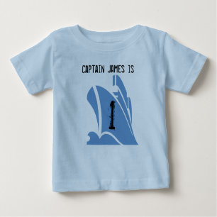 Ship Captain Customizable 1st Birthday Tshirt