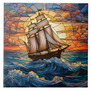 Ship Ceramic Tile